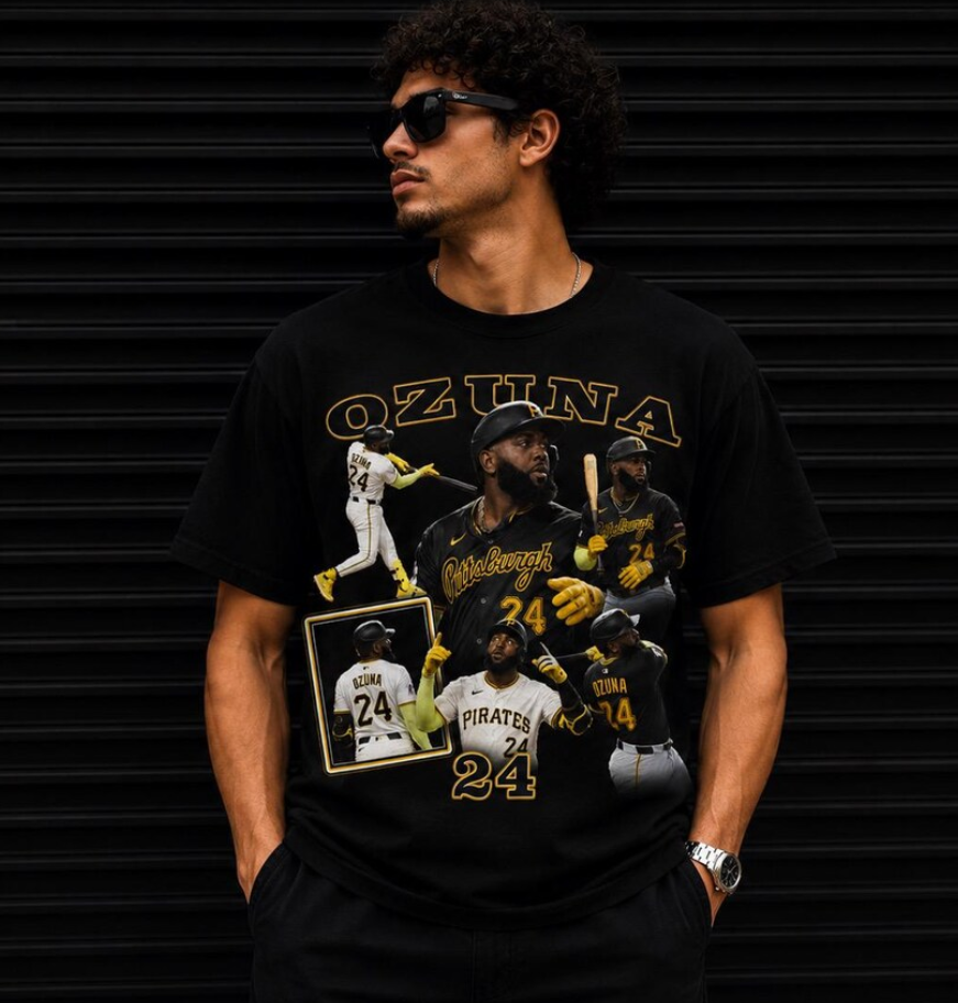 Marcell Ozuna Baseball Player T-Shirt Sports Tribute Tee