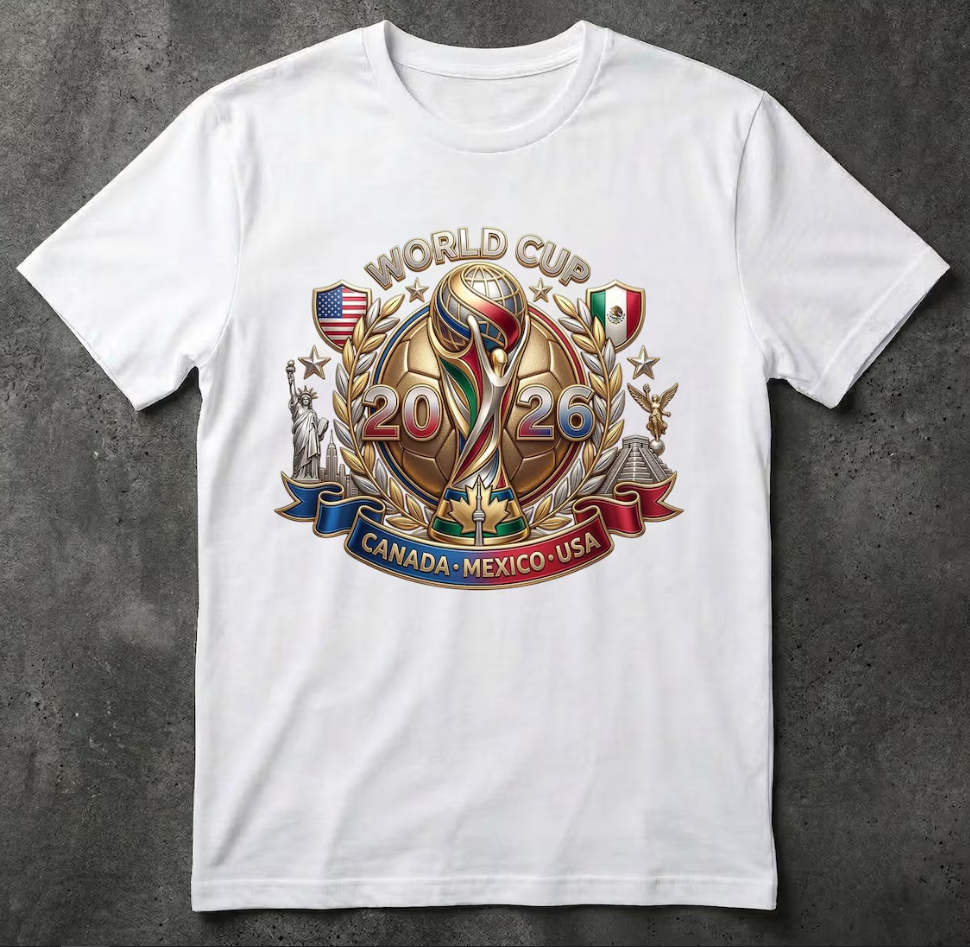 World Cup 2026 Soccer Shirt 3D, Custom USA Canada Mexico Football Tee