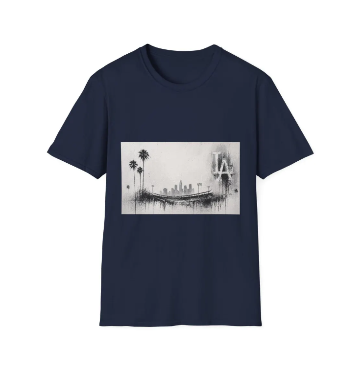Los Angeles Dodgers Stadium Palm Trees Skyline T-Shirt