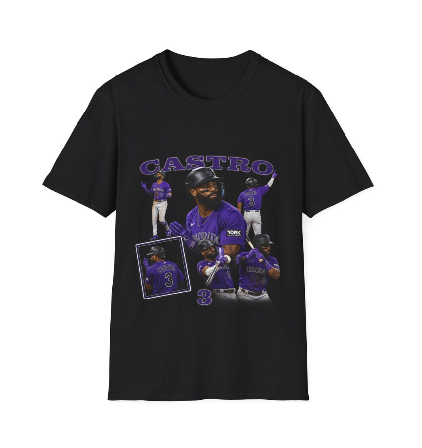 Willi Castro Baseball Player T-Shirt Retro Player Collage