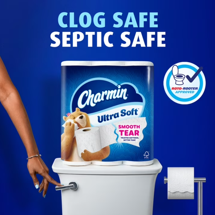 Charmin Toilet Paper Ultra Soft, 24 Mega XL Rolls