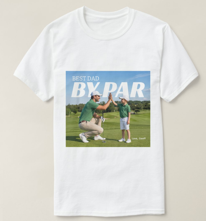 Personalized Father’s Day PhotoPop Photo T-Shirt – Custom Dad Photo Gift Tee