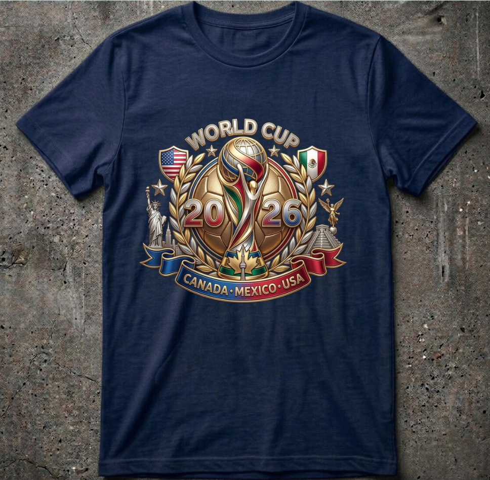 World Cup 2026 Soccer Shirt 3D, Custom USA Canada Mexico Football Tee