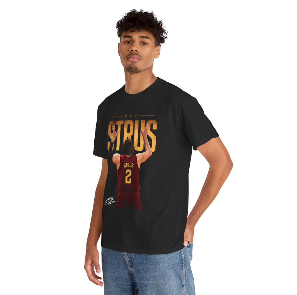 Max Strus Cleveland T Shirt Autograph Edition Basketball Player Tee
