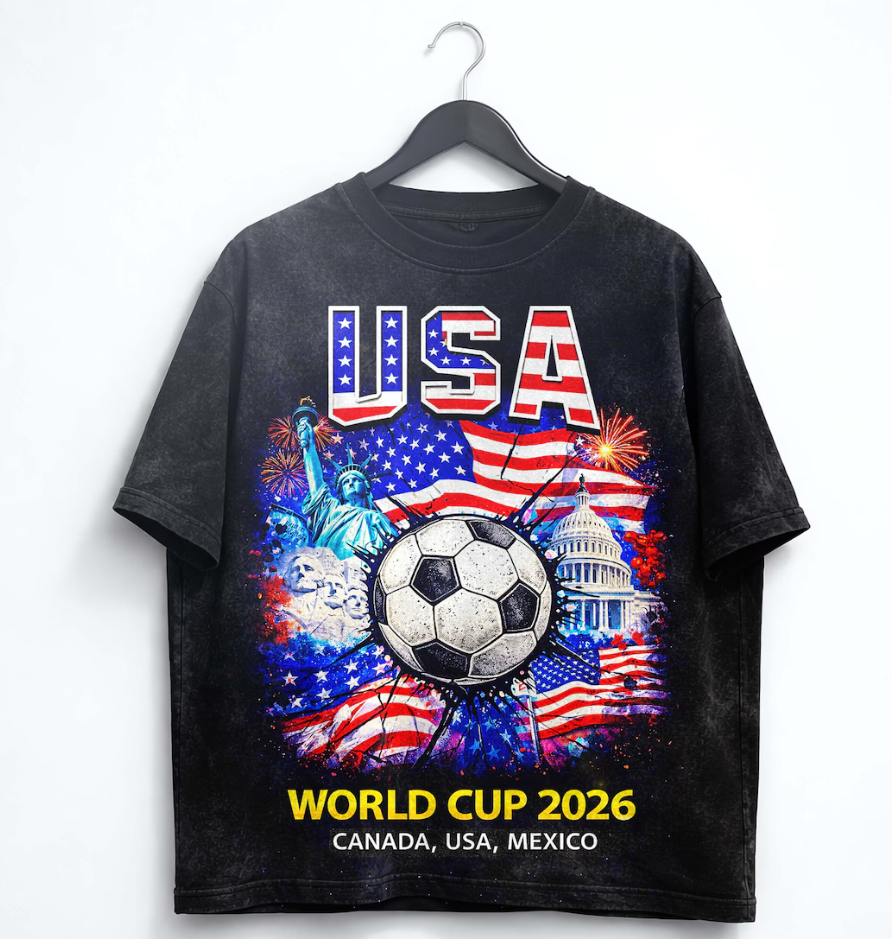 USA World Cup 2026 Shirt Soccer Fan Tee American Flag Football Shirt Game Day Outfit Canada USA Mexico Unisex Gift.