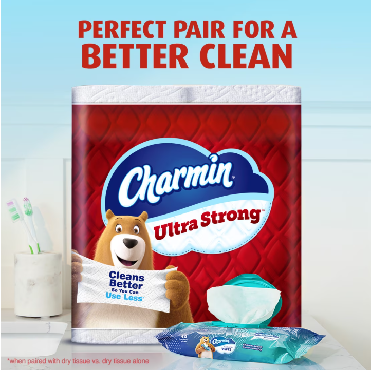 Charmin Ultra Strong Toilet Paper 30 Mega Rolls, 220 Sheets Per Roll