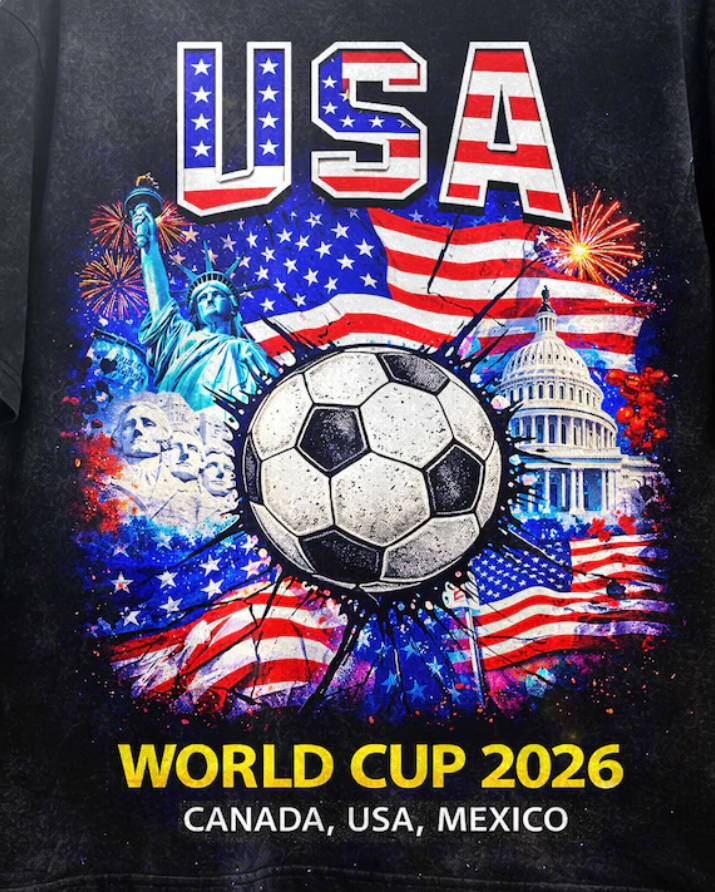 USA World Cup 2026 Shirt Soccer Fan Tee American Flag Football Shirt Game Day Outfit Canada USA Mexico Unisex Gift.