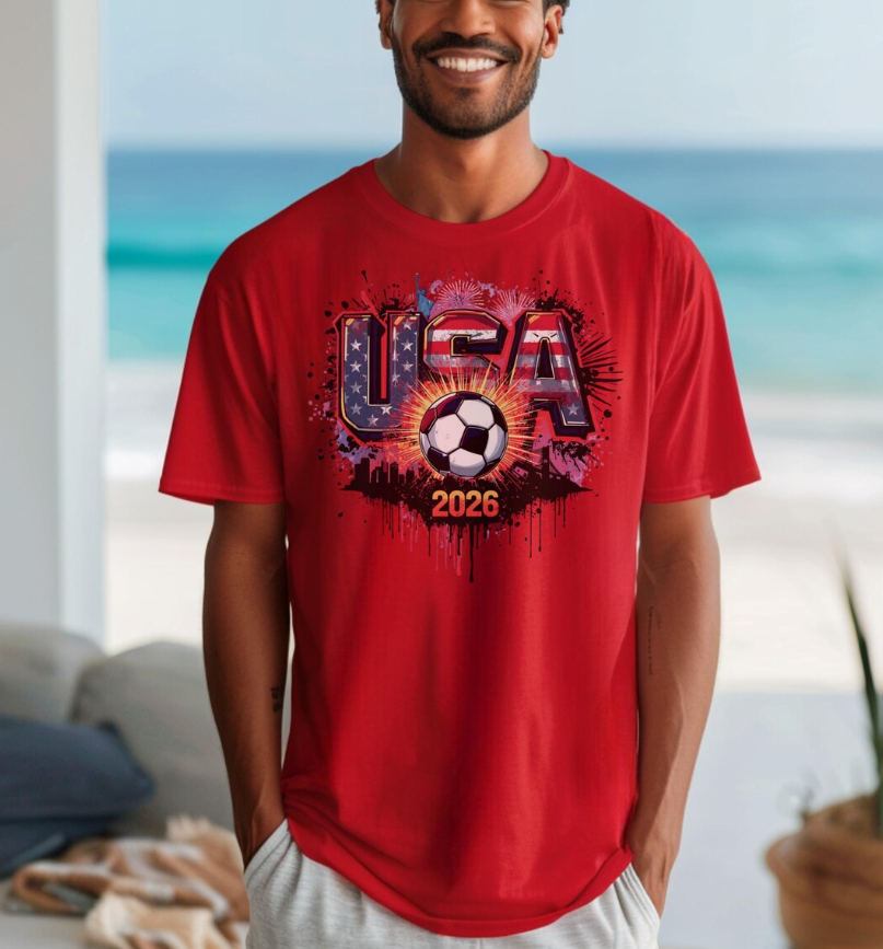 World Cup Shirt, USA World Cup Shirt, 2026 Fifa World Cup, Soccer, Futbol, Football 100% Cotton Unisex Tee