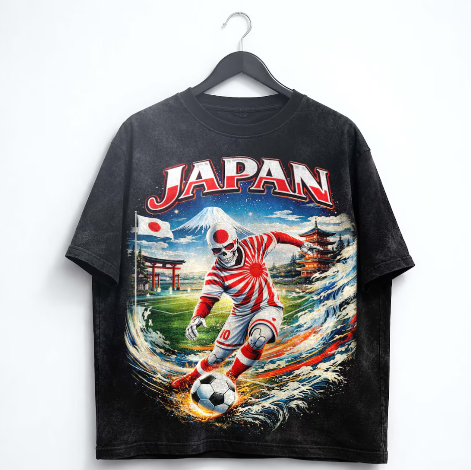 FIFA World Cup 2026 Japan Shirt, Japan Soccer Graphic Tee, Vintage Japanese Style Football T-Shirt, Japan Fan Gift, Streetwear Tee.