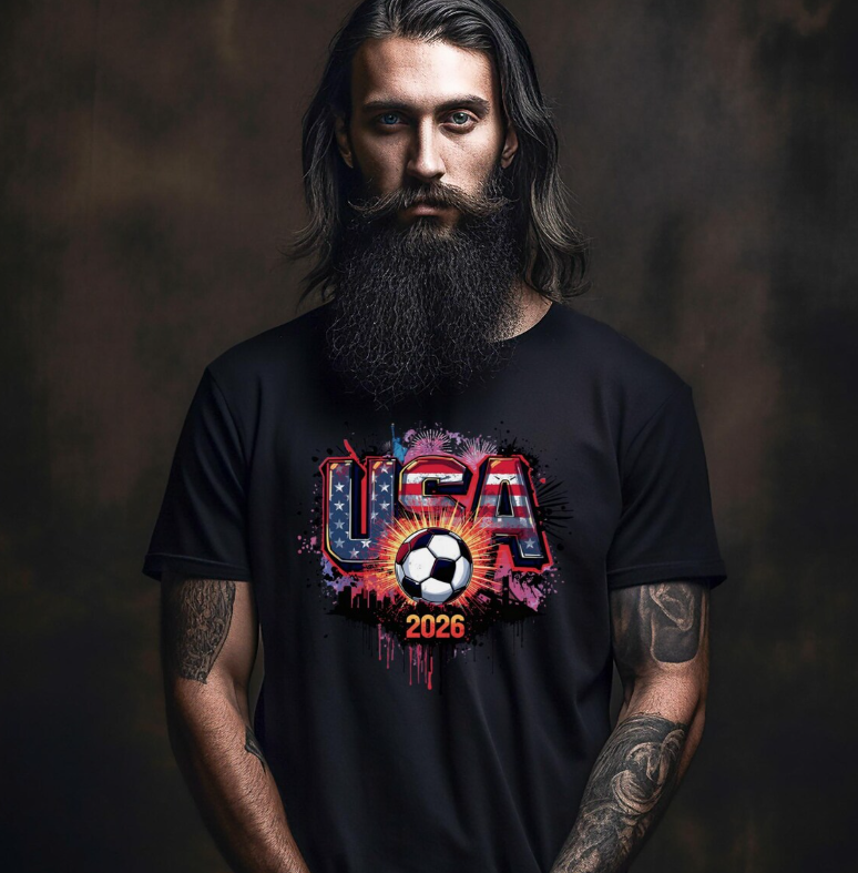 World Cup Shirt, USA World Cup Shirt, 2026 Fifa World Cup, Soccer, Futbol, Football 100% Cotton Unisex Tee