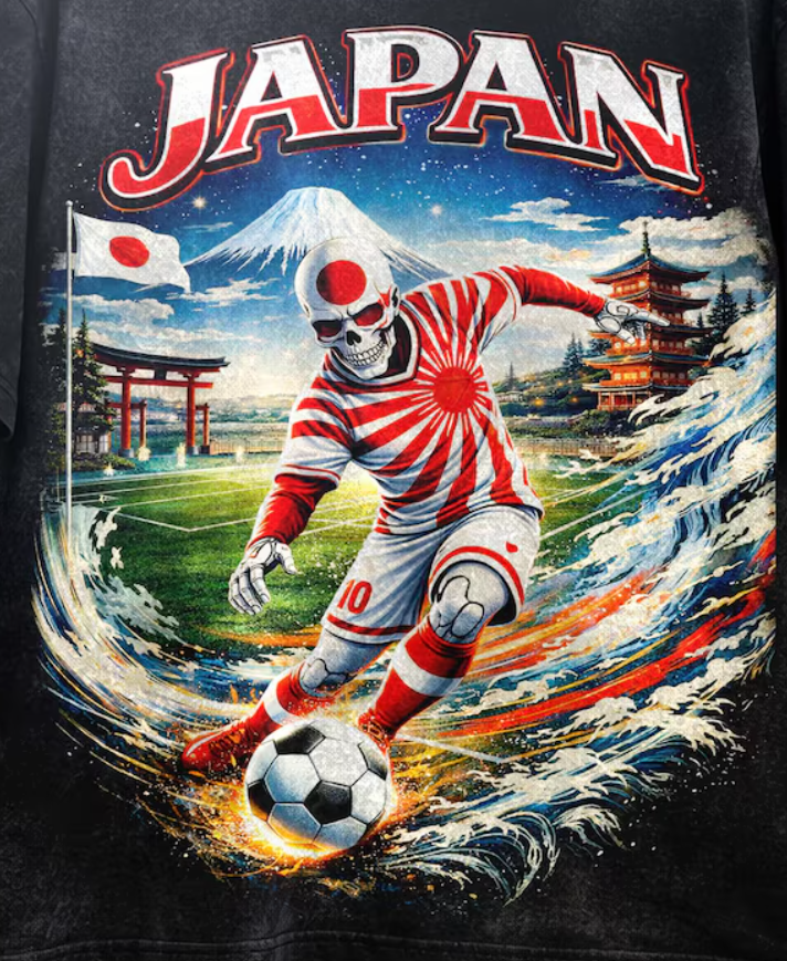 FIFA World Cup 2026 Japan Shirt, Japan Soccer Graphic Tee, Vintage Japanese Style Football T-Shirt, Japan Fan Gift, Streetwear Tee.