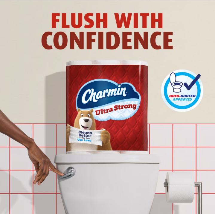 Charmin Ultra Strong Toilet Paper 30 Mega Rolls, 220 Sheets Per Roll