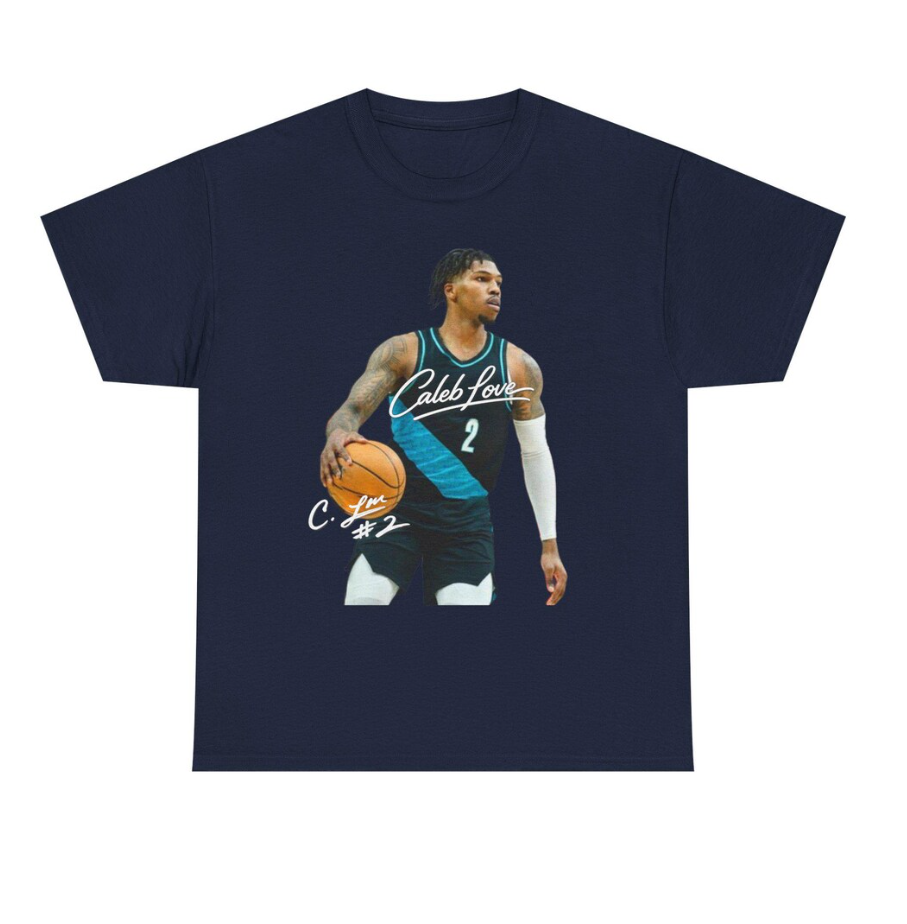 Caleb Love Portland Trail Blazers T Shirt Basketball Player Tee