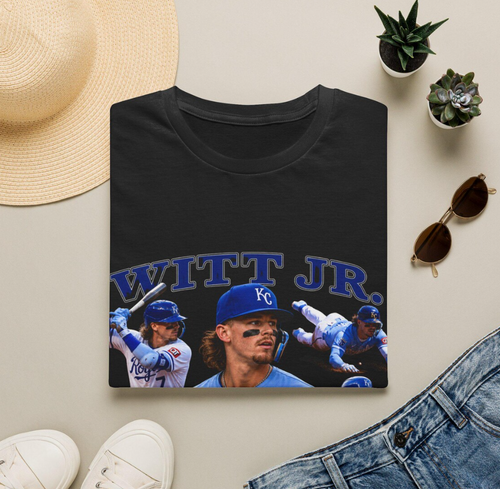 Bobby Witt Jr. Baseball Collage T-Shirt KC Royals Player Tee