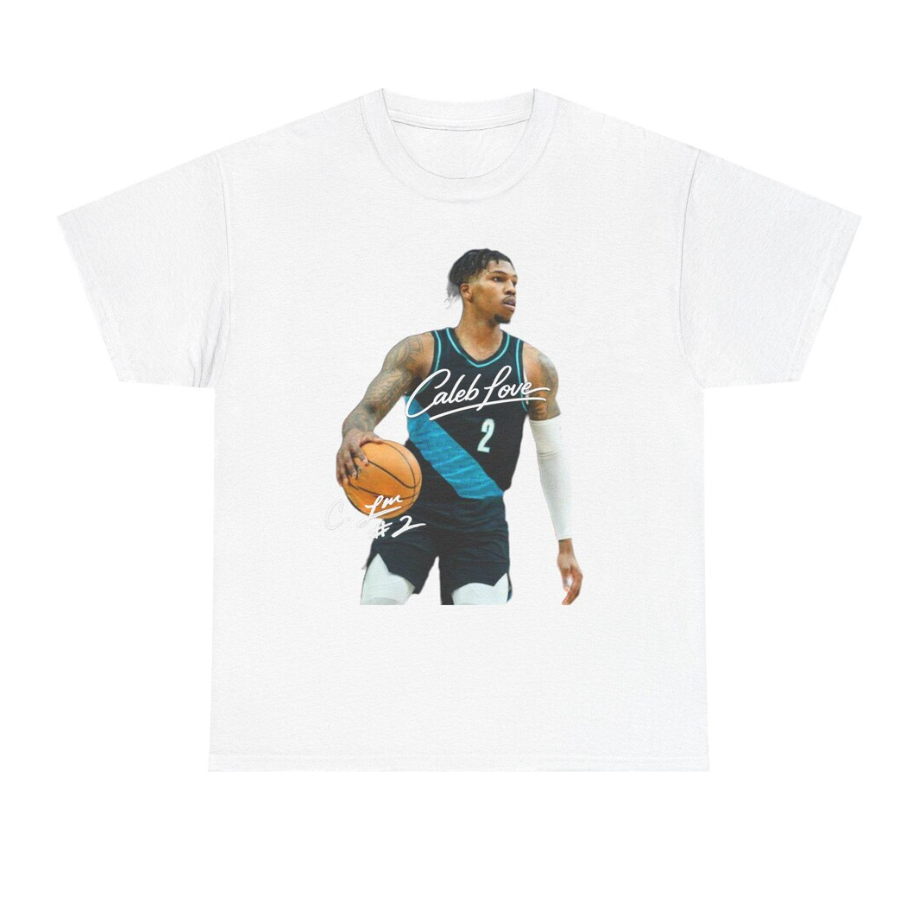 Caleb Love Portland Trail Blazers T Shirt Basketball Player Tee