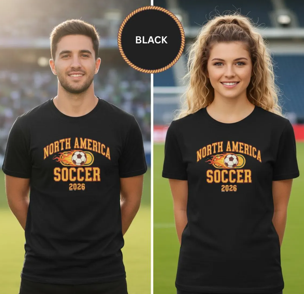 North America Soccer 2026 T-Shirt | USA Canada Mexico World Cup Fan Shirt | Futbol Game Day Tee | Travel Host City Apparel Gift