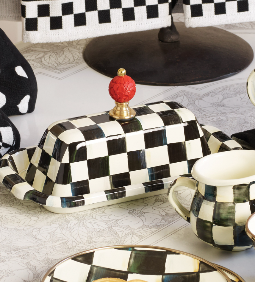 MacKenzie-Childs Courtly Check Butter Box