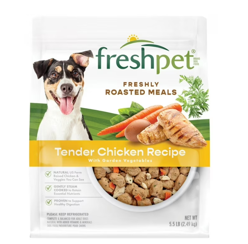 Freshpet Fresh Dog Food, Tender Chicken Recipe, Freshly Roasted Meals, 5.5 lb.