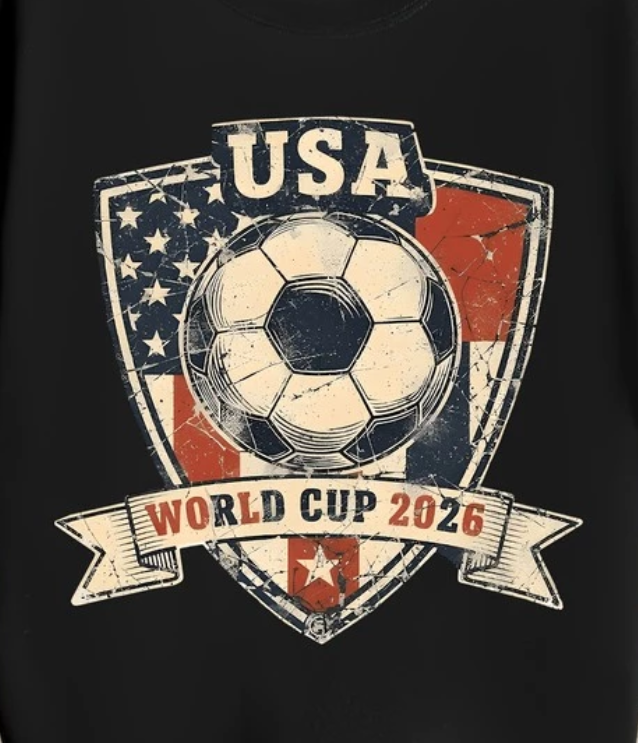 World Cup 2026 short-sleeved football t-shirt, suitable for everyday wear.