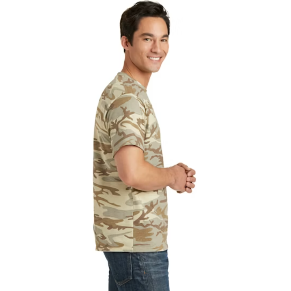 Port & Co Core Cotton Camo Tee