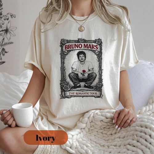 Bruno Mars T-Shirt, The Romantic Tour Vintage Rap Sweatshirt, 90s Retro Music Merch Hoodie