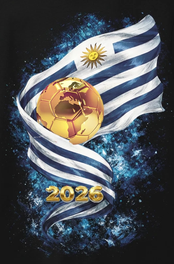 WC 2026 INSPIRED Cool Unisex Black T-Shirt - Uruguay