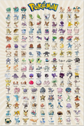 Pokemon Gen 1 Characters Full Collection Classic Anime Poster