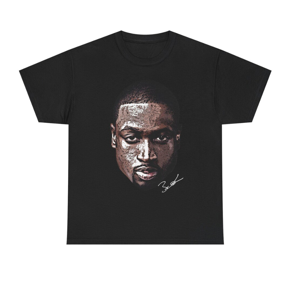 Dwyane Wade Face T-Shirt Basketball Legend Tee