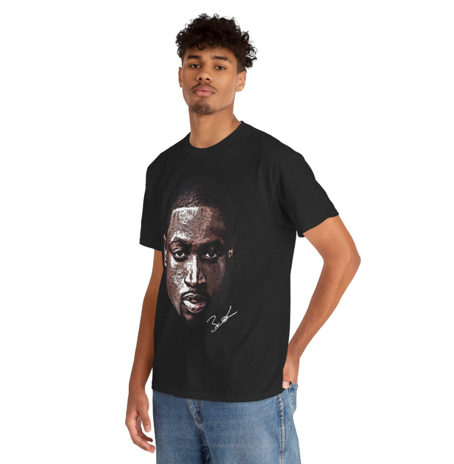 Dwyane Wade Face T-Shirt Basketball Legend Tee