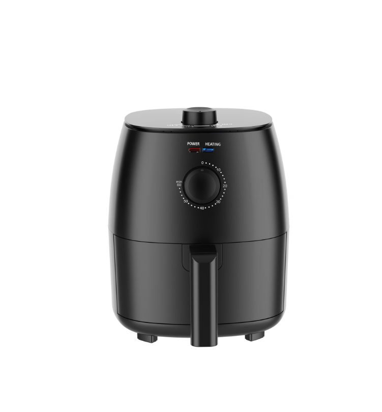Mainstays 2.2 Qt Air Fryer in Arctic Black with Non-Stick Basket