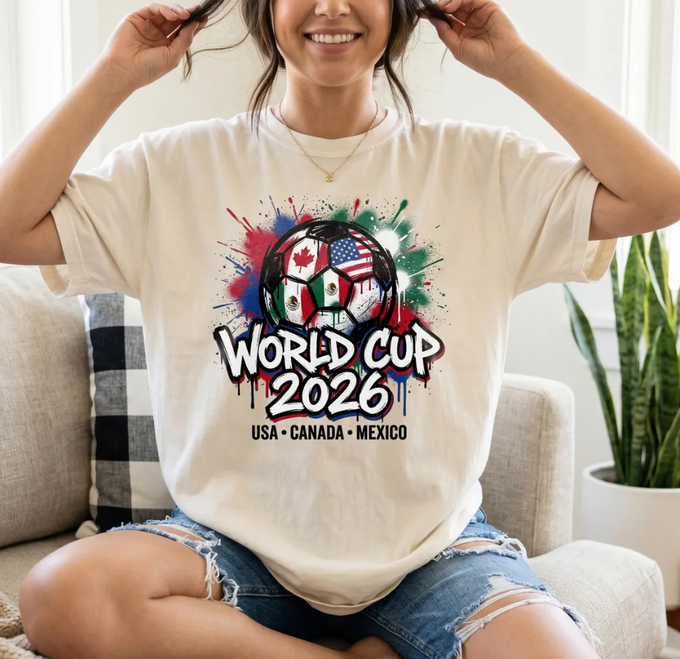 FIFA World Cup 2026 Shirt, USA Canada Mexico Host Soccer Tee, World Cup 26 Trophy Fan Gift, Football Supporter Tee