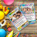 Personalized Kids Birthday Trading Card, Custom Photo Keepsake