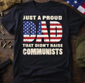 Proud Dad Shirt, Patriotic US Flag Tee, Conservative Father's Day Gift