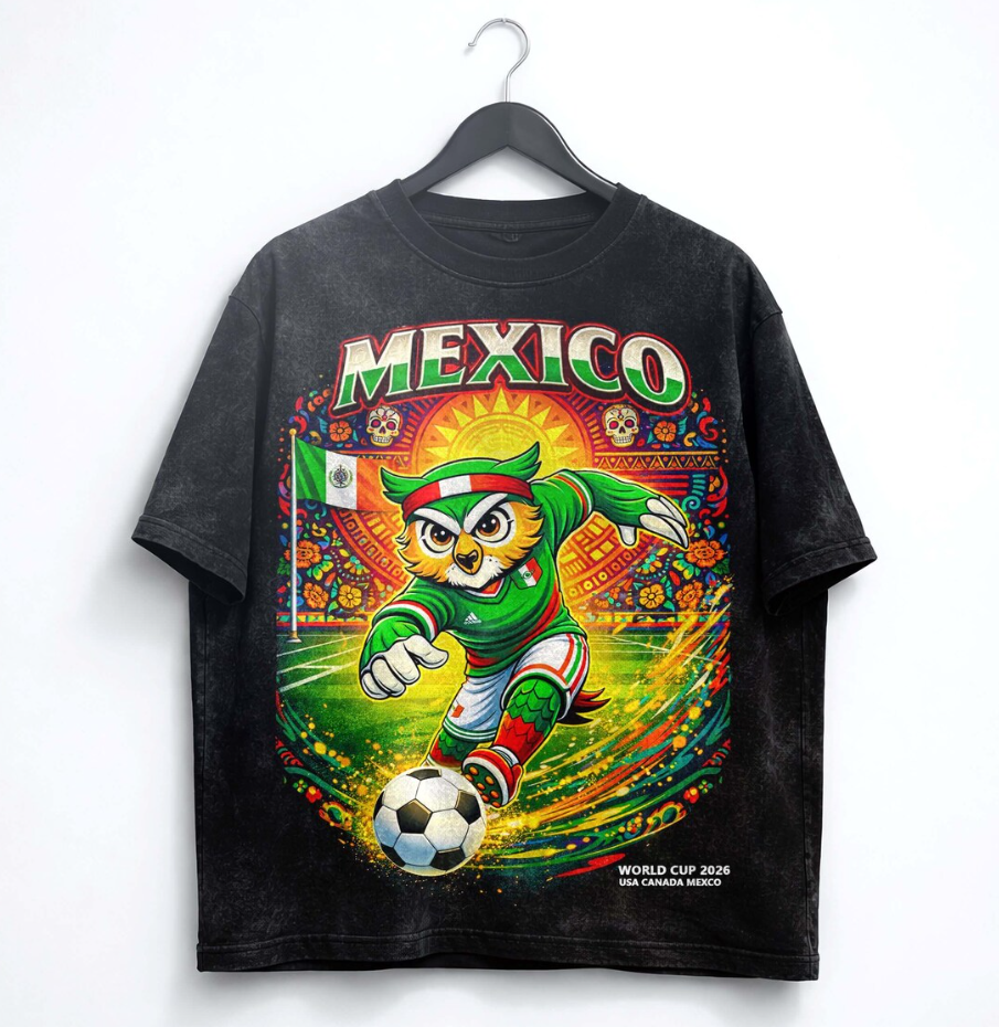Mexico Soccer Shirt, Mexico Football Graphic Tee, World Cup 2026 Shirt, Mexican Fan Gift, Streetwear Soccer Tee, Unisex T-Shirt.