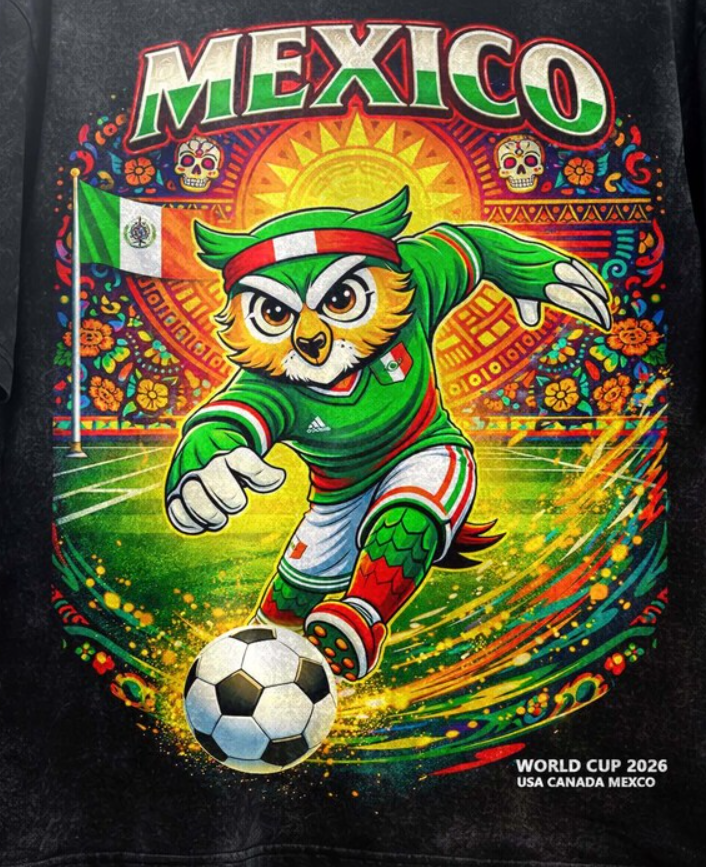 Mexico Soccer Shirt, Mexico Football Graphic Tee, World Cup 2026 Shirt, Mexican Fan Gift, Streetwear Soccer Tee, Unisex T-Shirt.