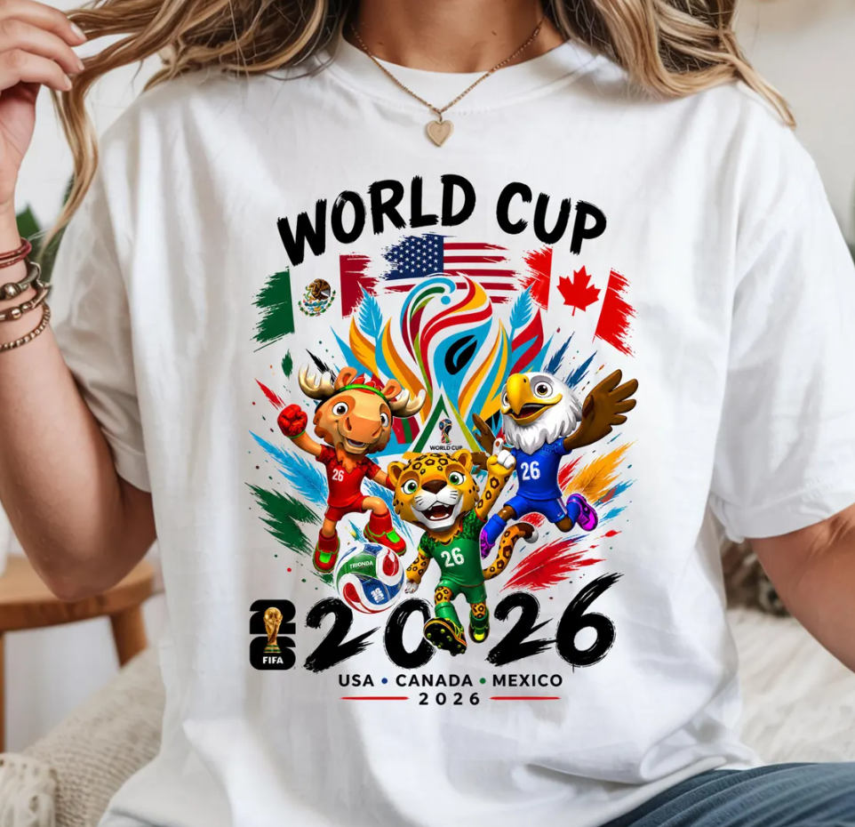 World Cup 2026 Shirt, USA Canada Mexico Soccer Tee, Football Fan T-Shirt, Gift for Soccer Lovers, Unisex Graphic Tee
