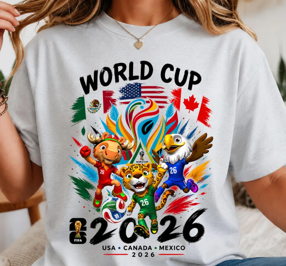 World Cup 2026 Shirt, USA Canada Mexico Soccer Tee, Football Fan T-Shirt, Gift for Soccer Lovers, Unisex Graphic Tee