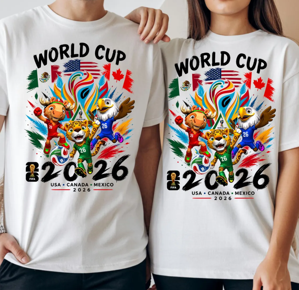 World Cup 2026 Shirt, USA Canada Mexico Soccer Tee, Football Fan T-Shirt, Gift for Soccer Lovers, Unisex Graphic Tee