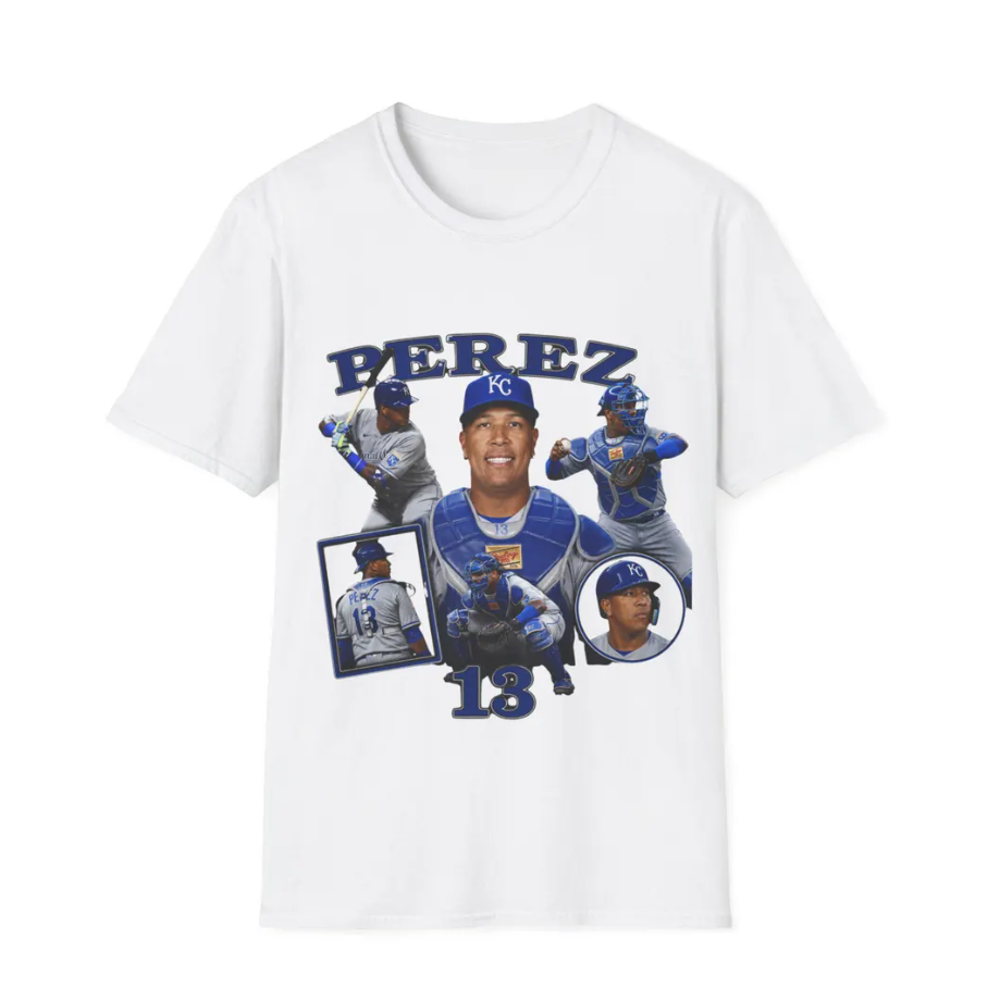 Salvador Perez Royals Baseball Tee Salvador Perez KC Player Collage