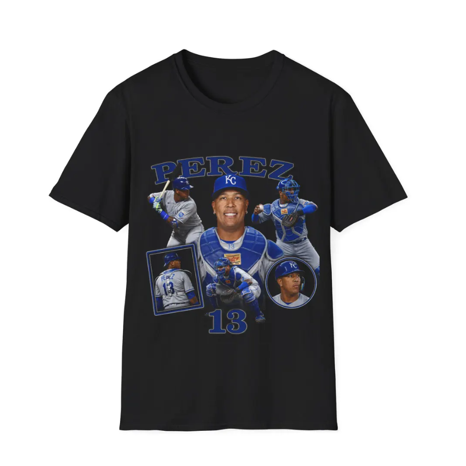 Salvador Perez Royals Baseball Tee Salvador Perez KC Player Collage