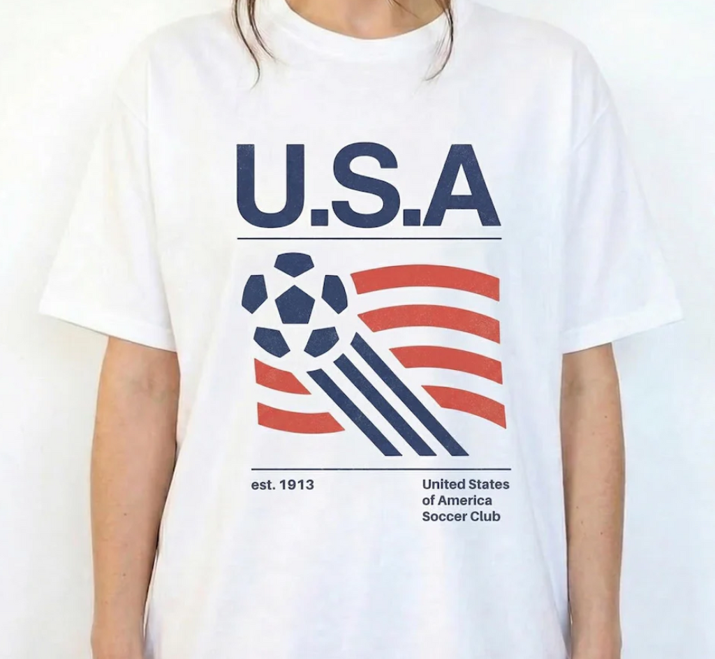 Retro USA Vintage Aesthetic 2026 World Cup Football Soccer USA Mexico Canada T-Shirt Fan Oversized Unisex Matchday Tee Man Woman