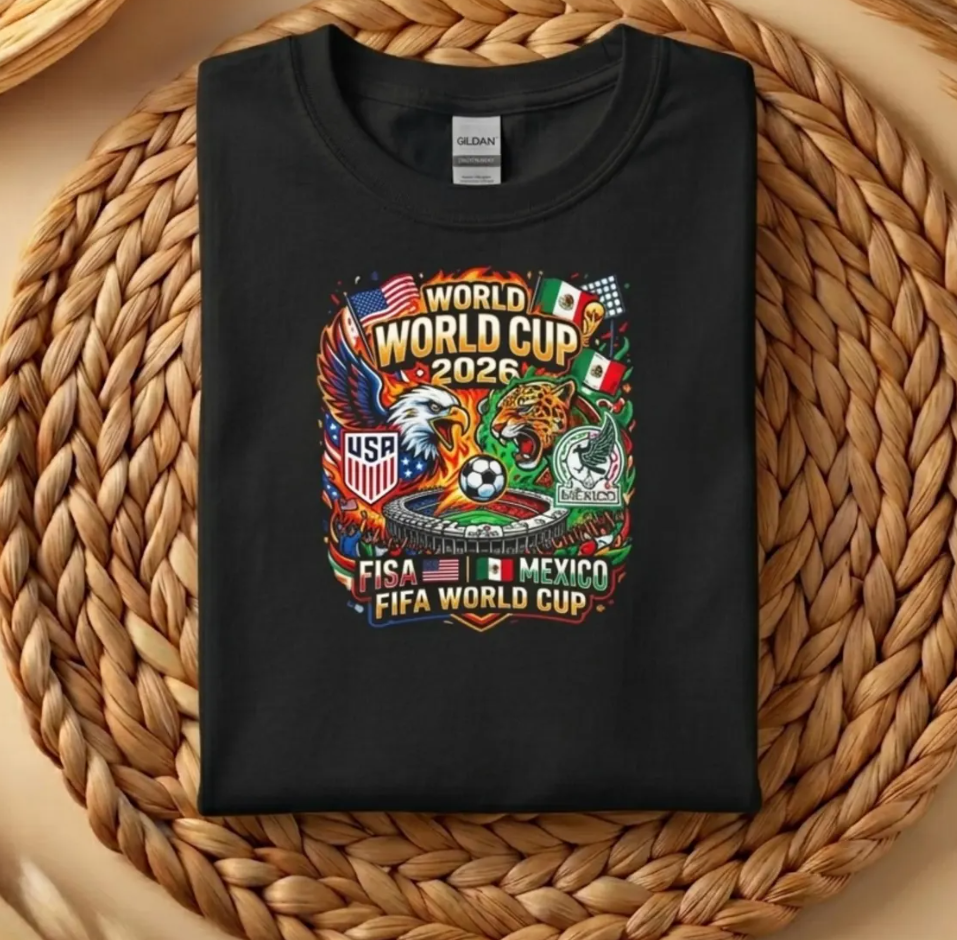 2026 FIFA World Cup T-Shirt, Mens Soccer Graphic Tee, Football Fan Apparel