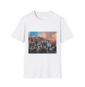 Los Angeles skyline paint stroke T-Shirt Palm trees sunset Colorful Abstract LA Dodgers logo