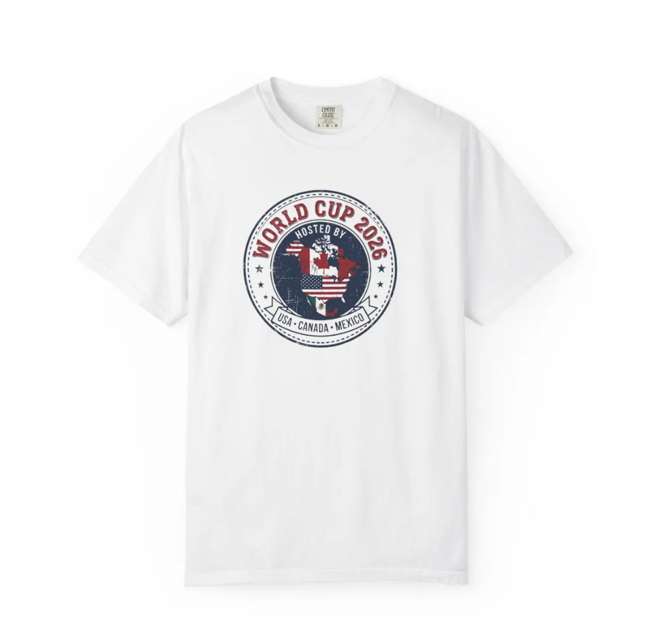 World Cup 2026 USA Canada Mexico Soccer Tee | Retro Badge Tournament Shirt