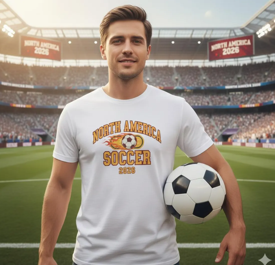 North America Soccer 2026 T-Shirt | USA Canada Mexico World Cup Fan Shirt | Futbol Game Day Tee | Travel Host City Apparel Gift