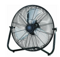 Mainstays 20" 3-Speed High Velocity Tiltable Black Steel Floor Fan