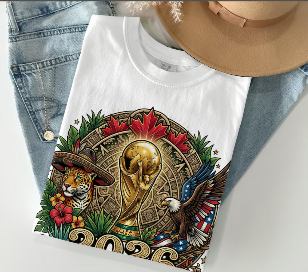 2026 World Cup T-Shirt, FIFA Soccer Fan Tee, USA Mexico Canada Football Trophy We Play