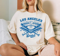 Los Angeles Baseball Comfort Color Vintage Style Unisex Tshirt, Los Angeles Baseball Gameday Retro 90s Shirt, LA Sports Shirt, Gift For Fans