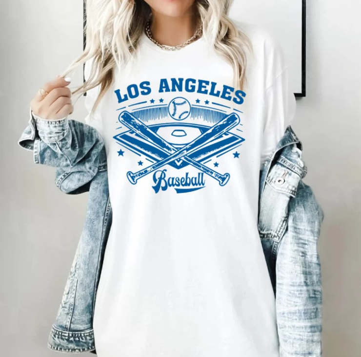 Los Angeles Baseball Comfort Color Vintage Style Unisex Tshirt, Los Angeles Baseball Gameday Retro 90s Shirt, LA Sports Shirt, Gift For Fans