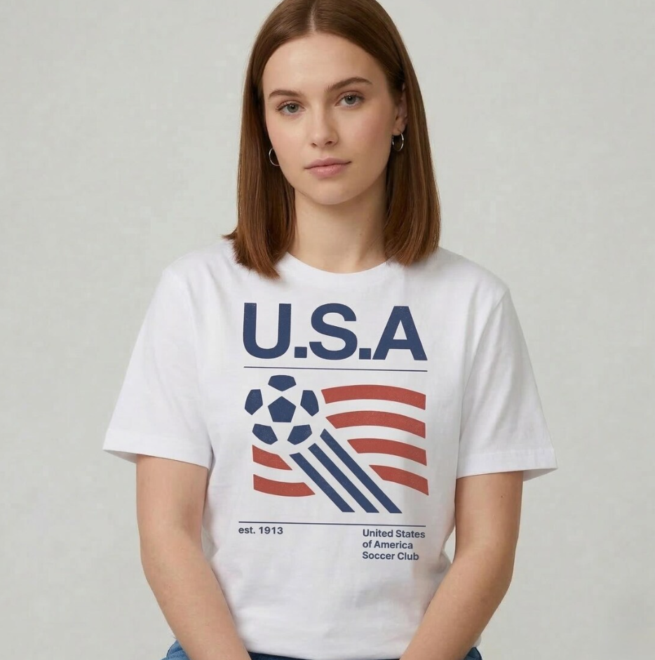 Retro USA Vintage Aesthetic 2026 World Cup Football Soccer USA Mexico Canada T-Shirt Fan Oversized Unisex Matchday Tee Man Woman